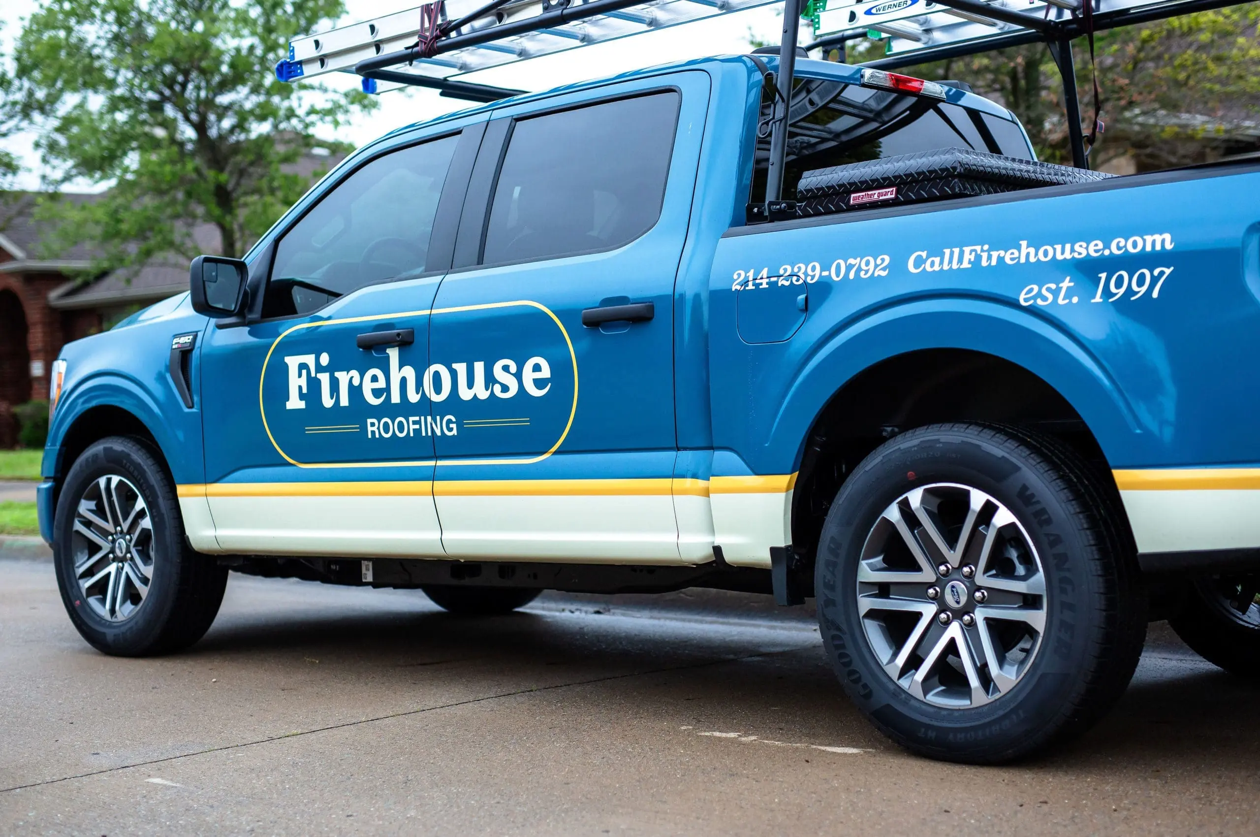 Firehouse Roofing service truck