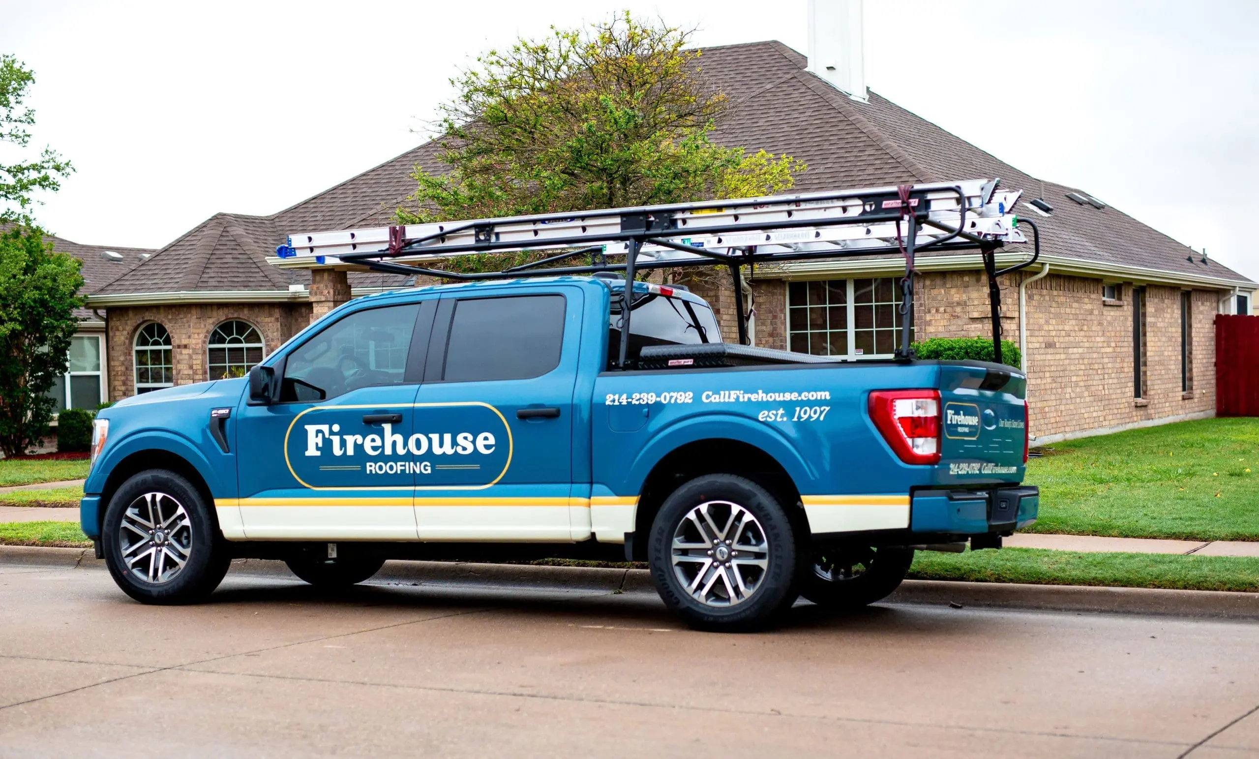 Firehouse Roofing service truck