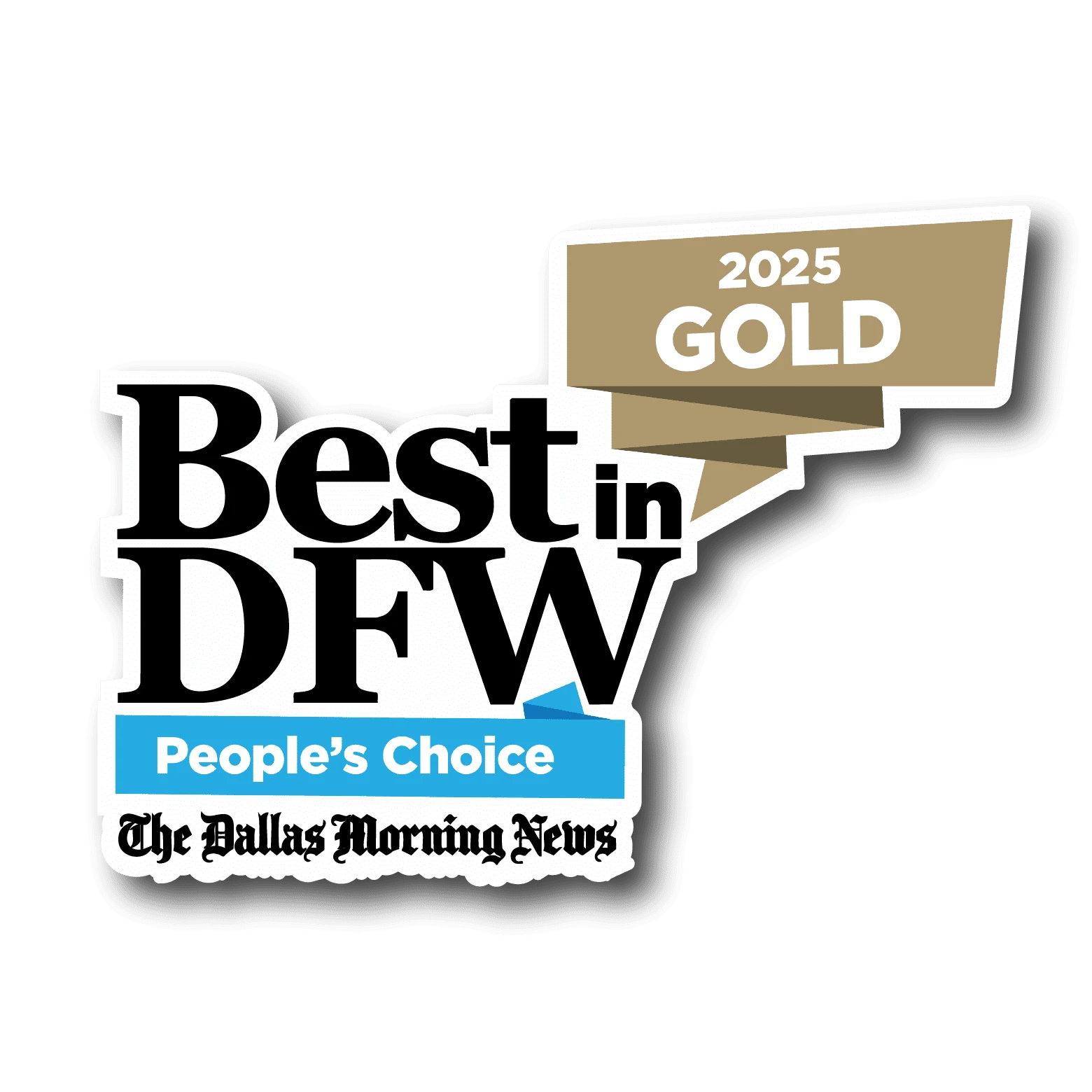 2025 Best in DFW People's Choice Gold award