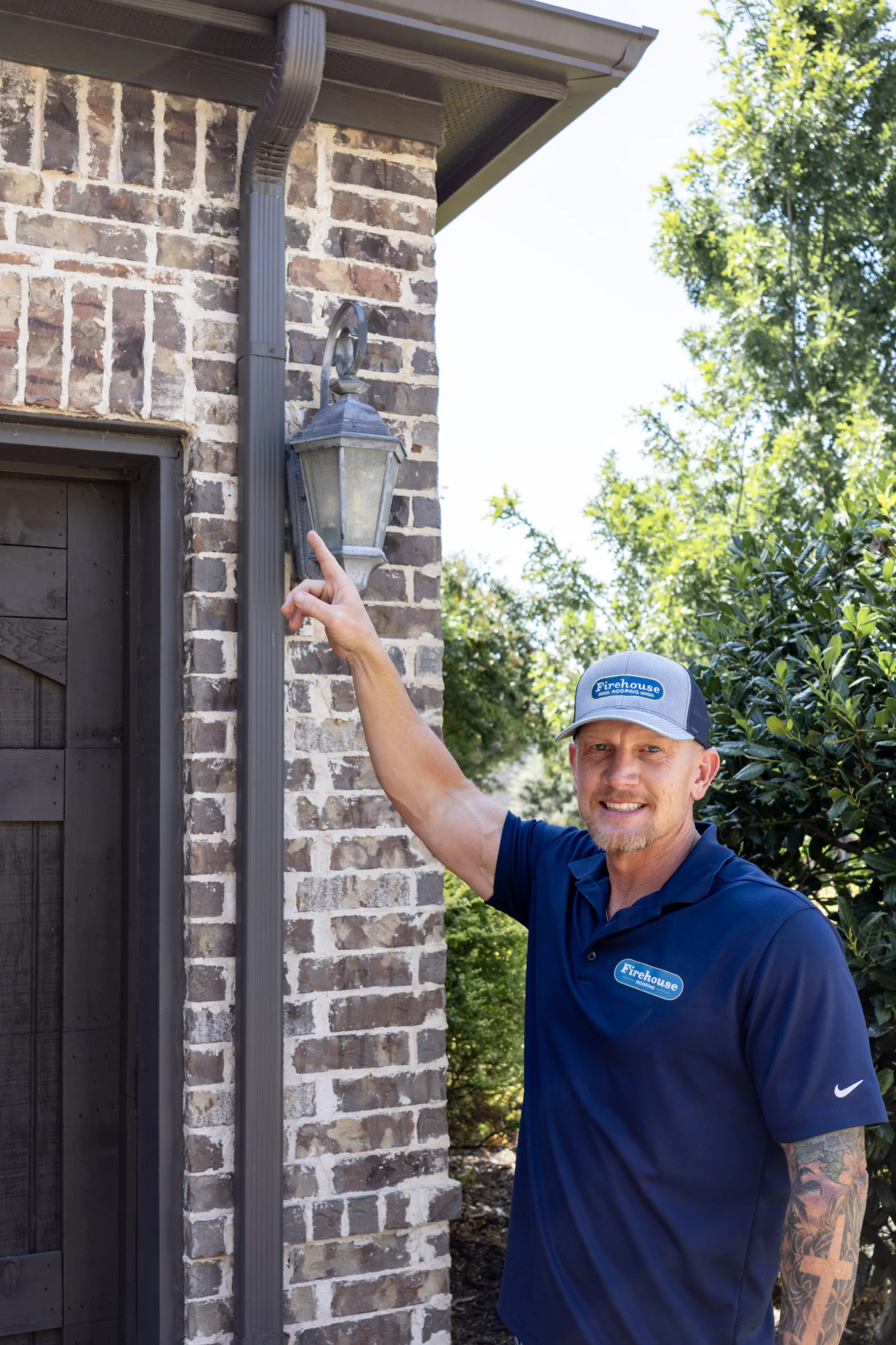 Firehouse Roofing Advisor Explaining a Chimney Flashing Inspection Firehouse Roofing advisor explaining a chimney flashing inspection